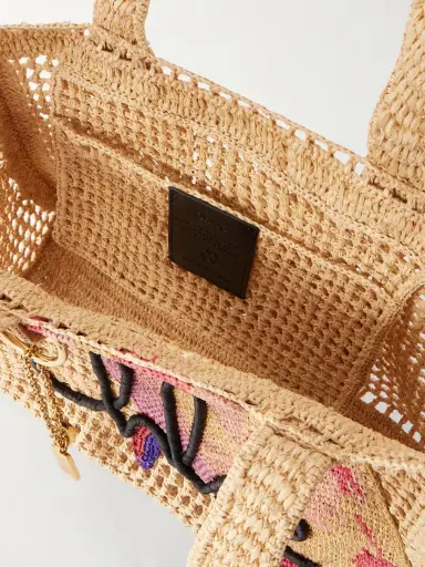 Chloé Embellished Leather-trimmed Raffia Tote Bag | Thumbnail 6 Chloé Embellished Leather-trimmed Raffia Tote Bag | Thumbnail 6