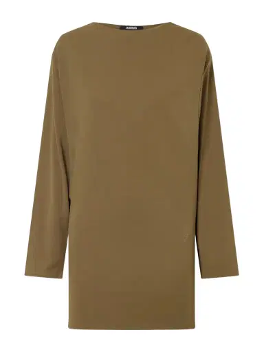 Jacquemus The Mistral Open-back Draped Jersey Mini Dress | Thumbnail 1 Jacquemus The Mistral Open-back Draped Jersey Mini Dress | Thumbnail 1
