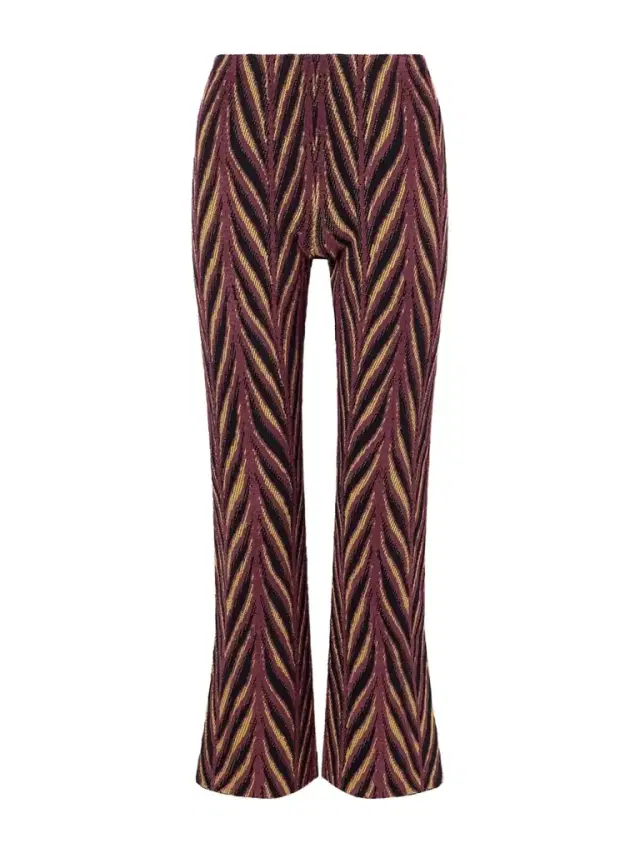 Amelia Jacquard-knit Flared Pants