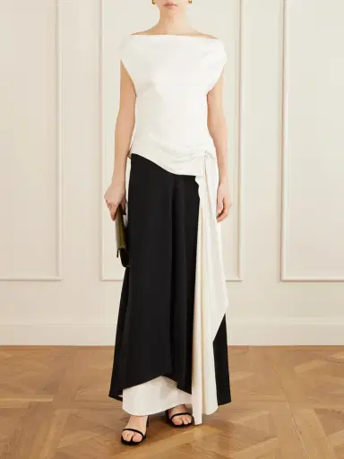 Proenza Schouler Daliah Satin-trimmed Crepe Maxi Dress | Thumbnail 2