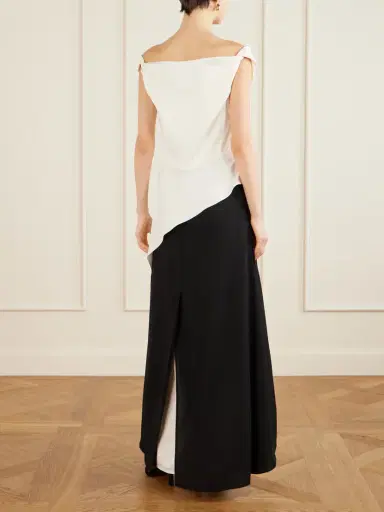 Proenza Schouler Daliah Satin-trimmed Crepe Maxi Dress | Thumbnail 3