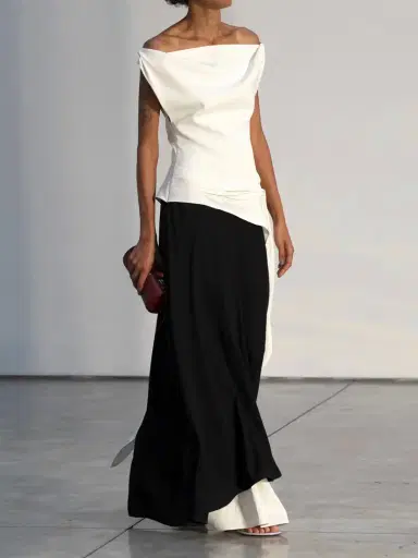 Proenza Schouler Daliah Satin-trimmed Crepe Maxi Dress | Thumbnail 5