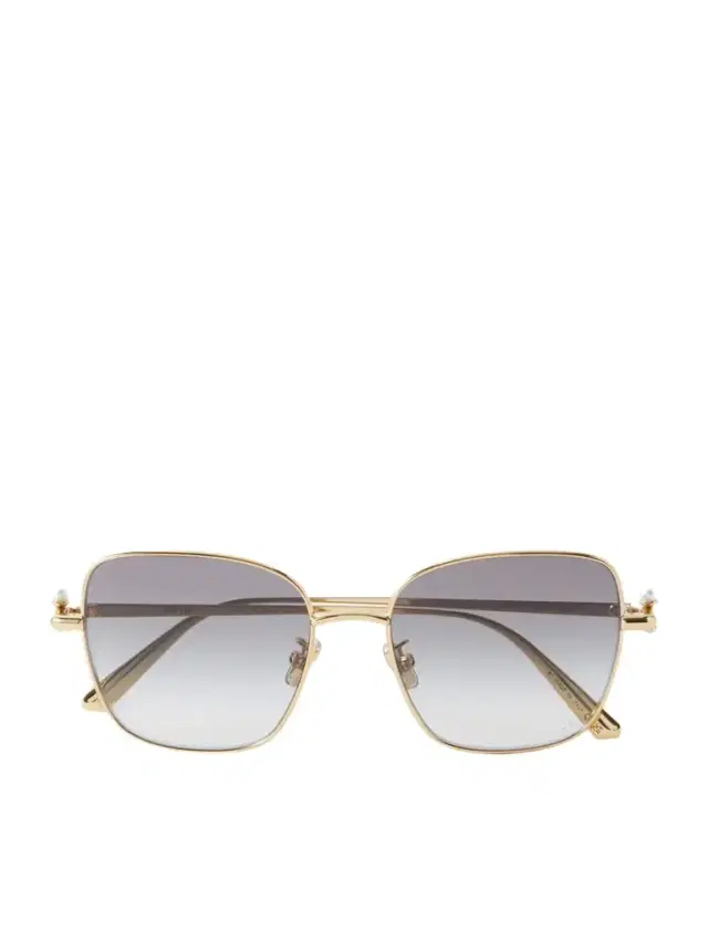 Diortribales S1u Square-frame Gold-tone Sunglasses