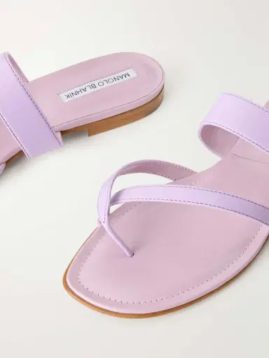 Manolo Blahnik Susa Leather Sandals | Thumbnail 5