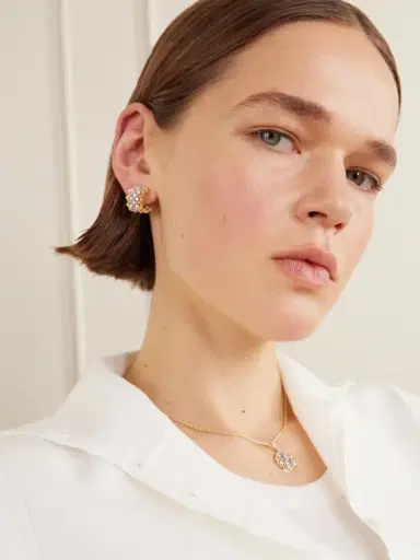 Buccellati Rombi 18-karat Yellow And White Gold Diamond Earrings | Thumbnail 3 Buccellati Rombi 18-karat Yellow And White Gold Diamond Earrings | Thumbnail 3