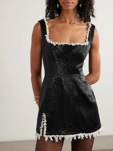 Clio Peppiatt Margot Embellished Satin Mini Dress | Thumbnail 3 Clio Peppiatt Margot Embellished Satin Mini Dress | Thumbnail 3