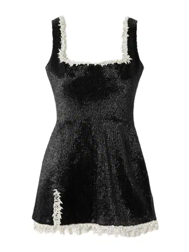 Clio Peppiatt Margot Embellished Satin Mini Dress | Thumbnail 1 Clio Peppiatt Margot Embellished Satin Mini Dress | Thumbnail 1