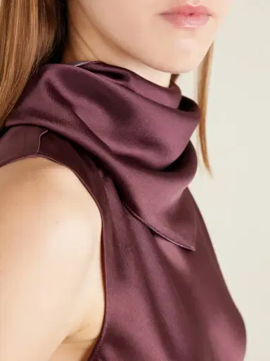 LESET Barb Draped Satin Blouse | Thumbnail 4 LESET Barb Draped Satin Blouse | Thumbnail 4