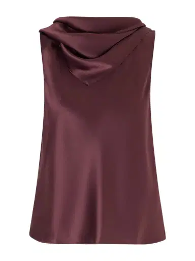 LESET Barb Draped Satin Blouse | Thumbnail 1 LESET Barb Draped Satin Blouse | Thumbnail 1