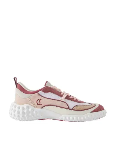 Christian Louboutin Mara Leather-trimmed Sneakers | Thumbnail 1 Christian Louboutin Mara Leather-trimmed Sneakers | Thumbnail 1