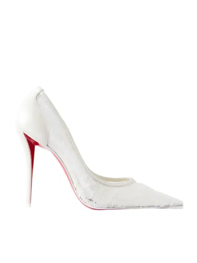 Christian Louboutin Miss Z Mesh 100 Lace Stiletto Heel Pumps