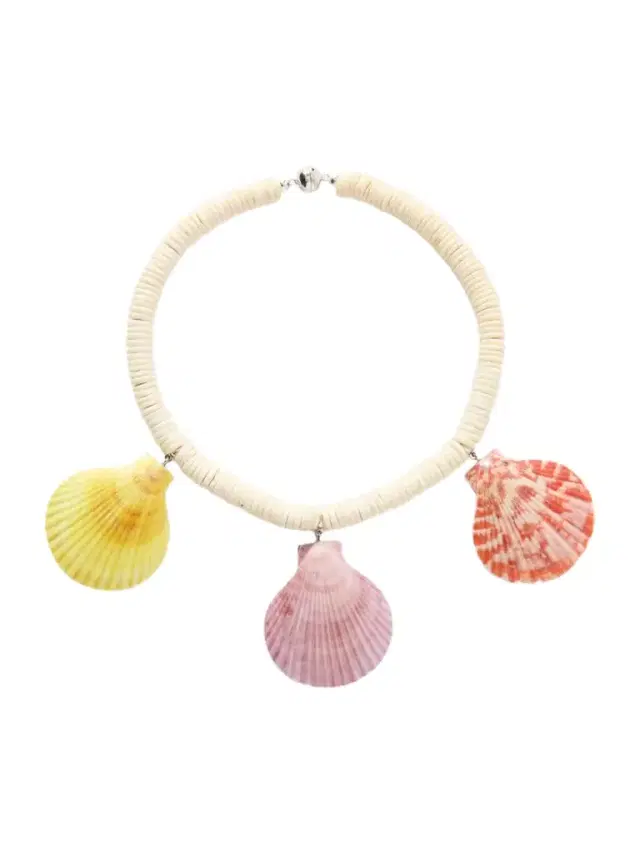 Exclusive Gold-tone Shell Beaded Necklace