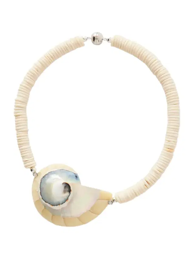 Exclusive Odessa Silver-tone Shell Beaded Necklace