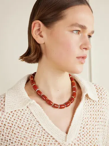 Julietta Rhodium-plated Jasper Necklace | Thumbnail 2 Julietta Rhodium-plated Jasper Necklace | Thumbnail 2