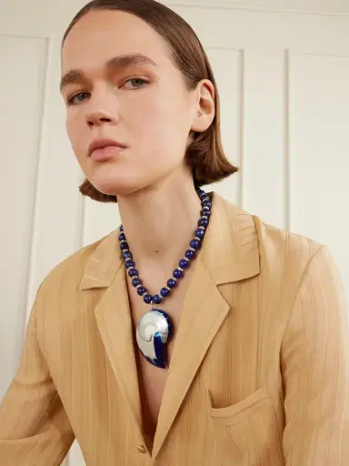 Julietta Exclusive Rhodium-plated, Shell And Resin Necklace | Thumbnail 2 Julietta Exclusive Rhodium-plated, Shell And Resin Necklace | Thumbnail 2