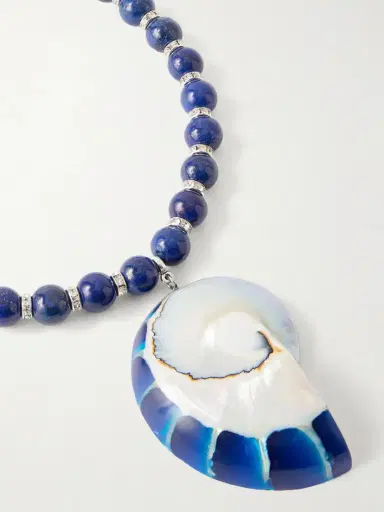 Julietta Exclusive Rhodium-plated, Shell And Resin Necklace | Thumbnail 4 Julietta Exclusive Rhodium-plated, Shell And Resin Necklace | Thumbnail 4