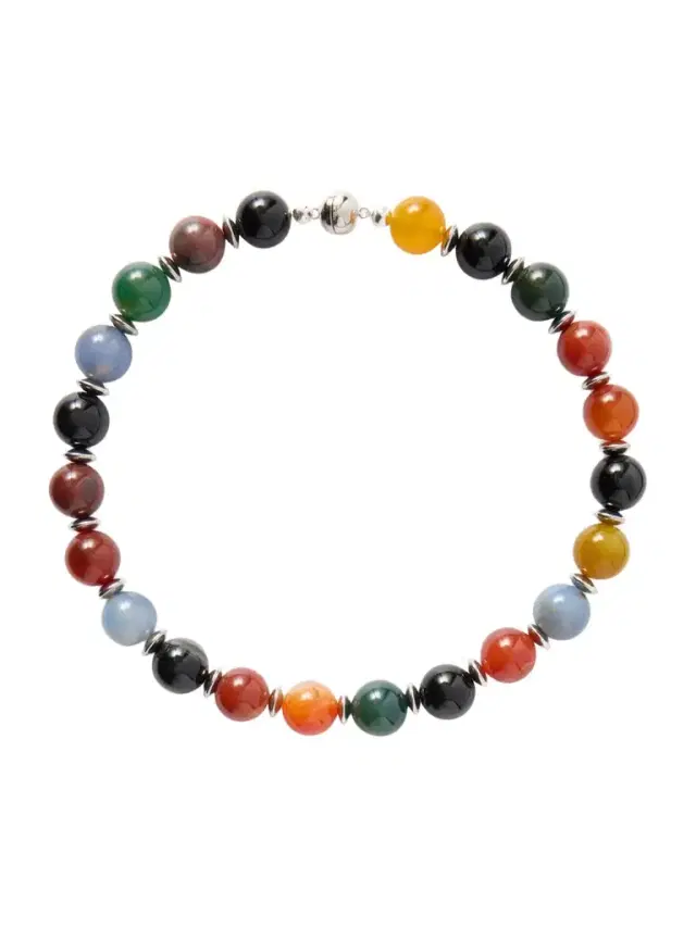 Mavis Silver-tone Beaded Necklace