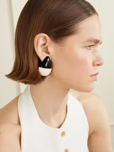 Julietta Opus Rhodium-plated Resin Earrings | Thumbnail 2 Julietta Opus Rhodium-plated Resin Earrings | Thumbnail 2