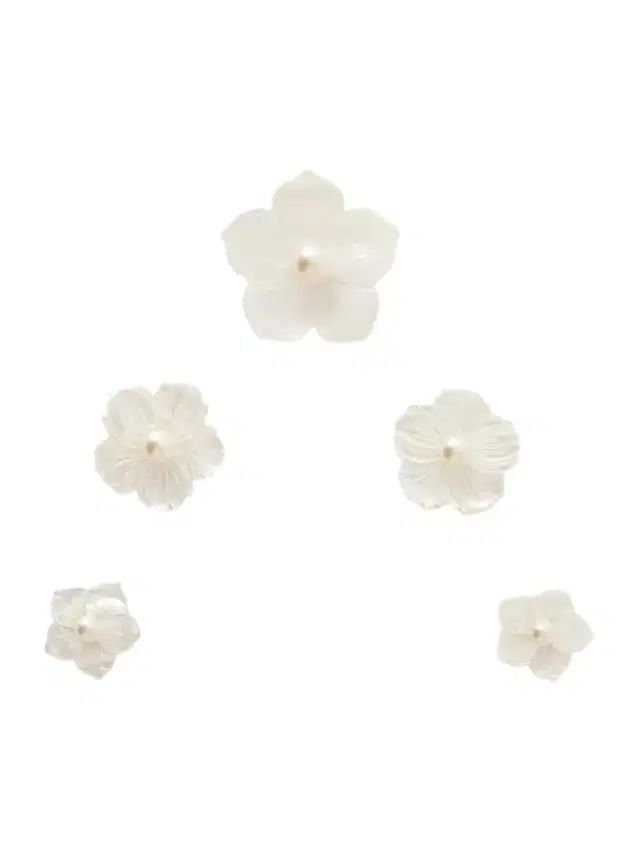 Zinnia Set Of Five Silver-tone Mother-of-pearl Headpiece