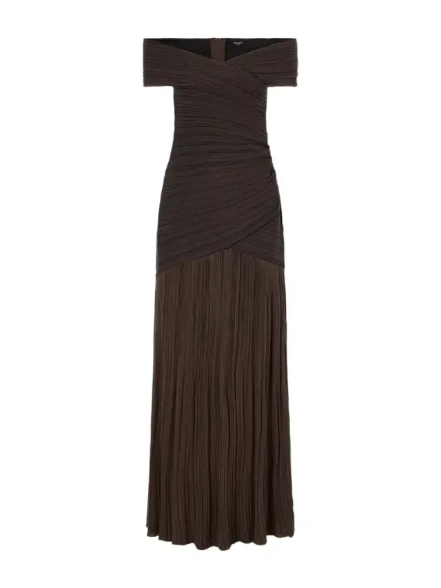Off-the-shoulder Ribbed-knit Maxi Dress