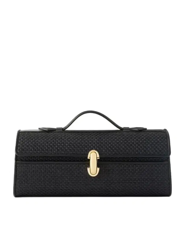 Savette Slim Symmetry Woven Leather Tote