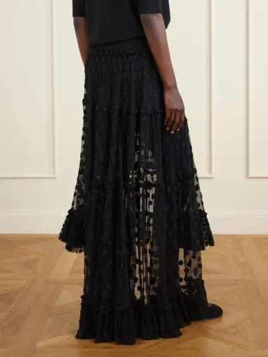 Dries Van Noten Sunia Embroidered Cotton-blend Mesh Maxi Skirt | Thumbnail 4 Dries Van Noten Sunia Embroidered Cotton-blend Mesh Maxi Skirt | Thumbnail 4
