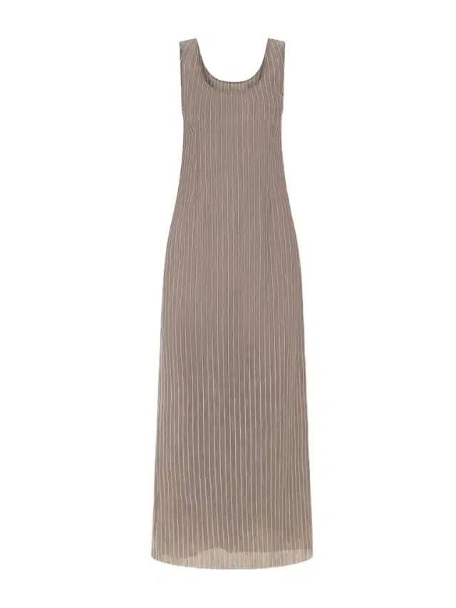 Isadora Striped Linen Maxi Dress