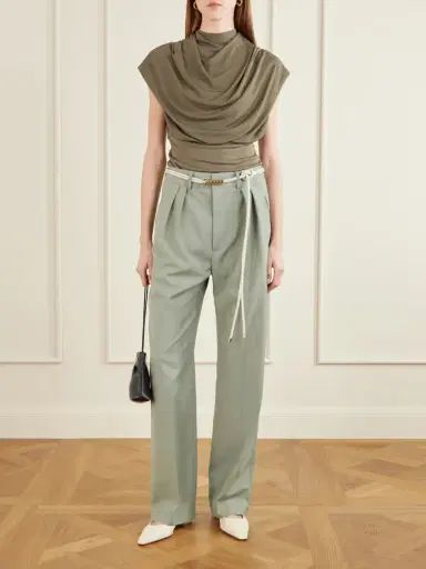 Kallmeyer Aiden Pleated Grain De Poudre Straight-leg Pants | Thumbnail 2 Kallmeyer Aiden Pleated Grain De Poudre Straight-leg Pants | Thumbnail 2
