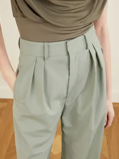 Kallmeyer Aiden Pleated Grain De Poudre Straight-leg Pants | Thumbnail 4 Kallmeyer Aiden Pleated Grain De Poudre Straight-leg Pants | Thumbnail 4
