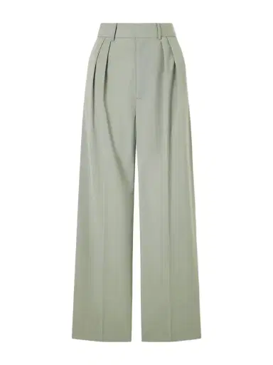Kallmeyer Aiden Pleated Grain De Poudre Straight-leg Pants | Thumbnail 1 Kallmeyer Aiden Pleated Grain De Poudre Straight-leg Pants | Thumbnail 1