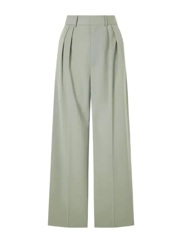 Aiden Pleated Grain De Poudre Straight-leg Pants