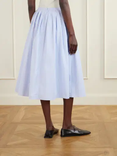 Proenza Schouler White Label Austin Pleated Cotton-blend Poplin Skirt | Thumbnail 4 Proenza Schouler White Label Austin Pleated Cotton-blend Poplin Skirt | Thumbnail 4