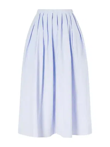 Proenza Schouler White Label Austin Pleated Cotton-blend Poplin Skirt | Thumbnail 1 Proenza Schouler White Label Austin Pleated Cotton-blend Poplin Skirt | Thumbnail 1