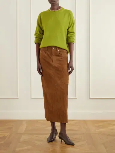 Proenza Schouler White Label Nayah Suede Maxi Skirt | Thumbnail 2
