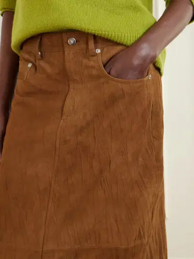 Proenza Schouler White Label Nayah Suede Maxi Skirt | Thumbnail 4