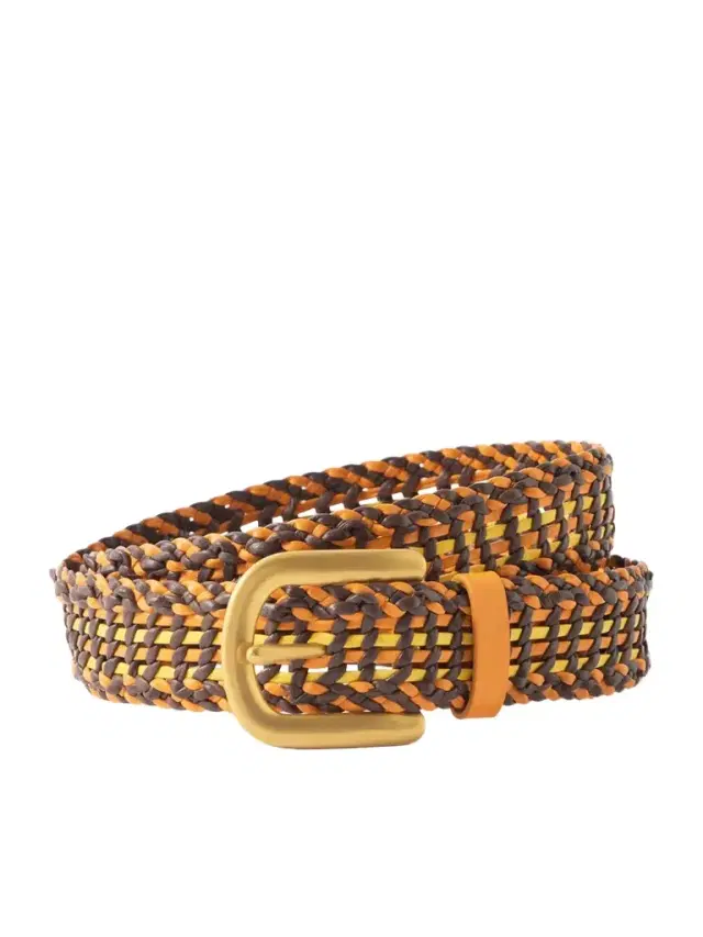 Sam Woven Leather Waist Belt