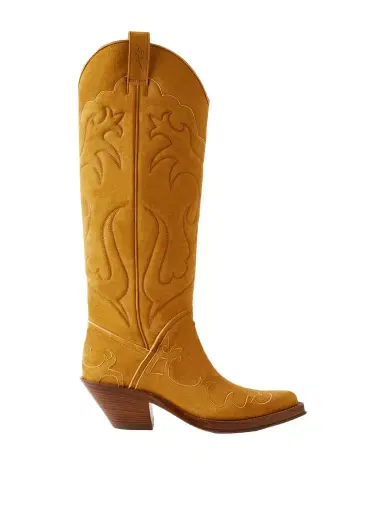 Gabriela Hearst Capitana 50 Embroidered Suede Knee Boots | Thumbnail 1 Gabriela Hearst Capitana 50 Embroidered Suede Knee Boots | Thumbnail 1