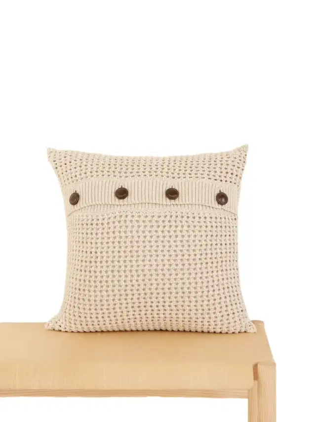 Brunello Cucinelli Open-knit Cotton-blend Cushion