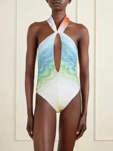 Missoni Halterneck Metallic Crochet-knit Swimsuit | Thumbnail 2 Missoni Halterneck Metallic Crochet-knit Swimsuit | Thumbnail 2