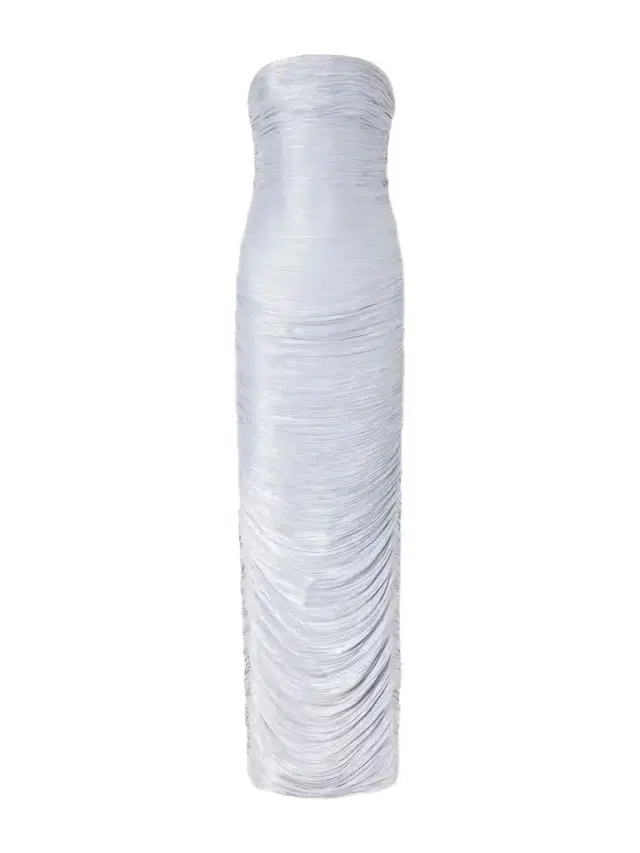 Strapless Ruched Satin Gown