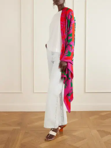 Dries Van Noten Polka-dot Printed Twill Scarf | Thumbnail 2 Dries Van Noten Polka-dot Printed Twill Scarf | Thumbnail 2