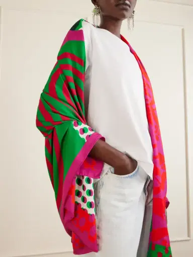 Dries Van Noten Polka-dot Printed Twill Scarf | Thumbnail 3 Dries Van Noten Polka-dot Printed Twill Scarf | Thumbnail 3