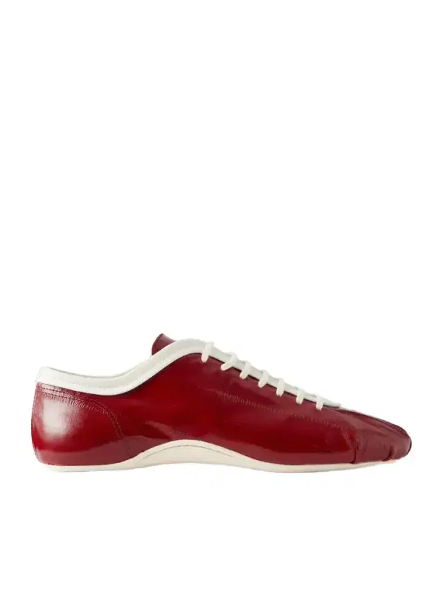 Eel-effect Leather Sneakers