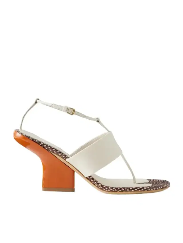 Snake-effect Leather Sandals