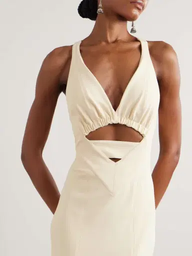 Rabanne Cutout Crepe Midi Dress | Thumbnail 5 Rabanne Cutout Crepe Midi Dress | Thumbnail 5