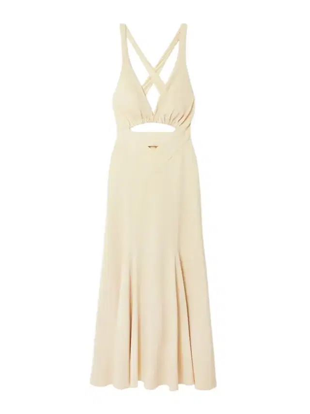Cutout Crepe Midi Dress