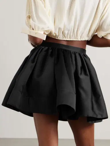 Rabanne Gathered Mikado Mini Skirt | Thumbnail 3