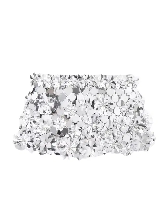 Embellished Chainmail Mini Skirt