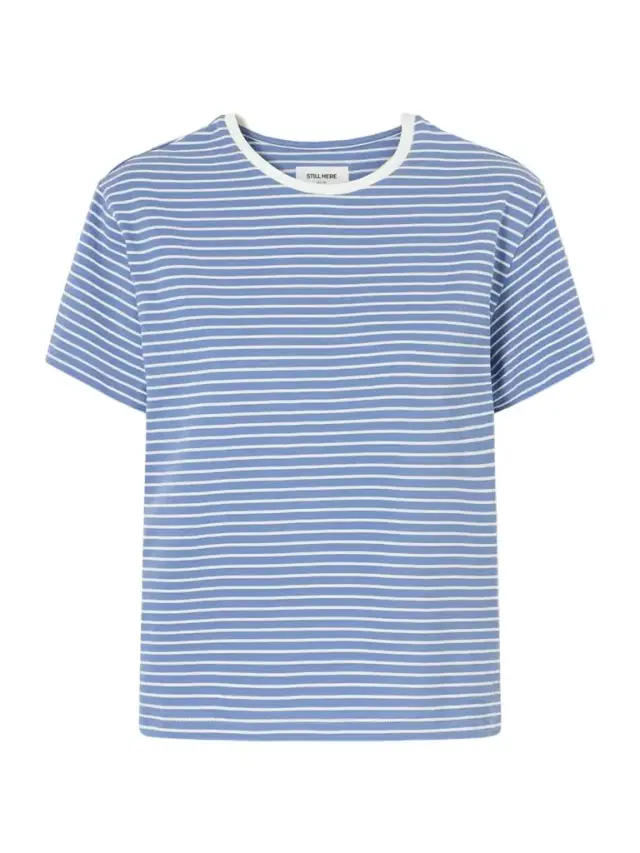 STILL HERE Striped Cotton-jersey T-shirt