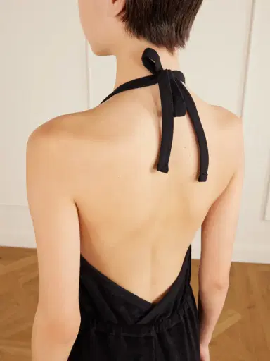 Suzie Kondi Anna Cotton-blend Terry Halterneck Jumpsuit | Thumbnail 4 Suzie Kondi Anna Cotton-blend Terry Halterneck Jumpsuit | Thumbnail 4